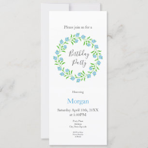 Invitación Olvídate de que no hay flor acuarela