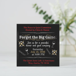 Invitación ¡Olvidate del Gran Juego! Cena Elegante Anti-Fútbo