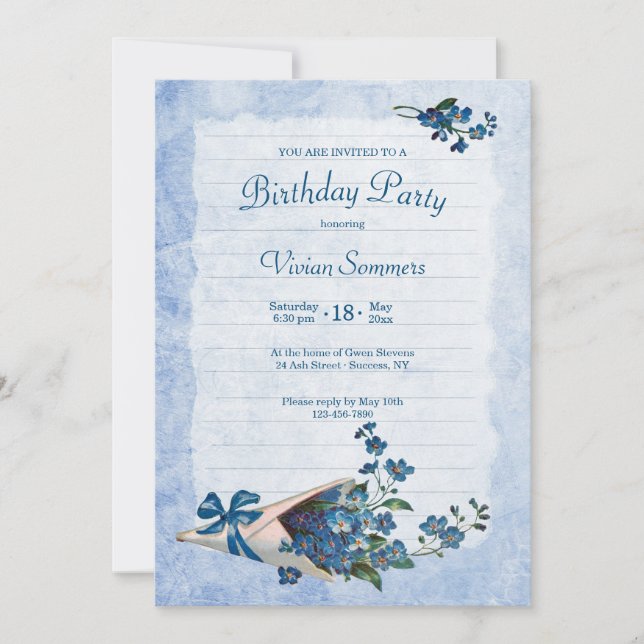 Invitación Olvídenme de no ser una fiesta de cumpleaños de ép (Anverso)