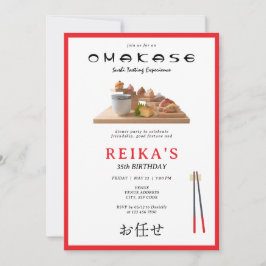 Invitación Omakase Sushi Japonés Dando De Lugar