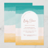 Ombre Beach Sol & Arena | Baby Shower Arcoíris