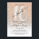 Invitación Ombre dulce Ombre blanco de oro espartano 16<br><div class="desc">Esta dulce y dulce moda de dieciséis años es perfecta para el día especial de tu hija adolescente. Cuenta con un purpurina fino y blanco brillante, grande, "16", encima de un brillante y lindo fondo dorado y falso purpurina blanco gradiente gris. Es sencillo, único, moderno, bonito y elegante. ***NOTA DE...</div>