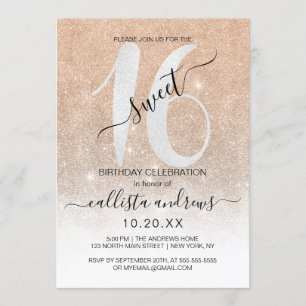 Invitación Ombre dulce Ombre blanco de oro espartano 16