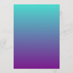 Invitación Ombre turquesa púrpura