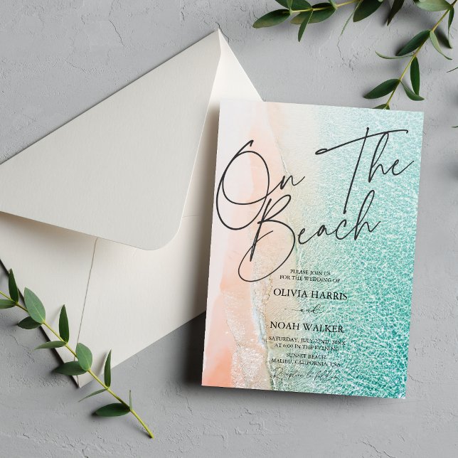 Invitación On The Beach Summer tropical  wedding (Subido por el creador)