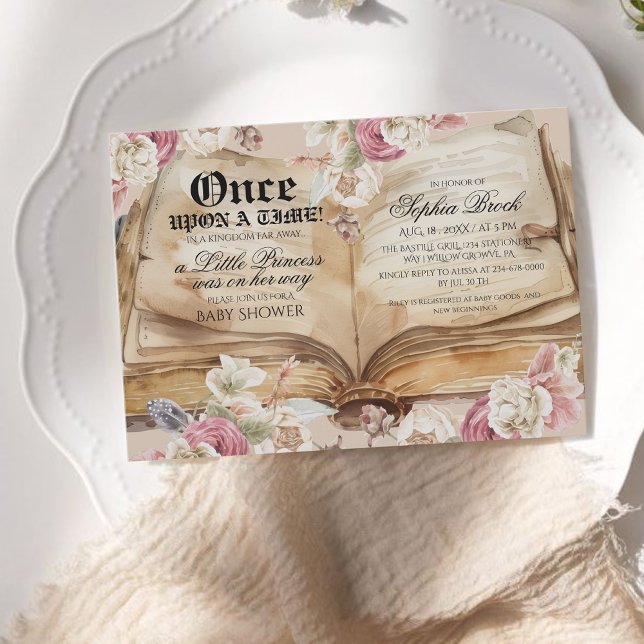Invitación Once Upon A Time Book Baby Shower (Subido por el creador)