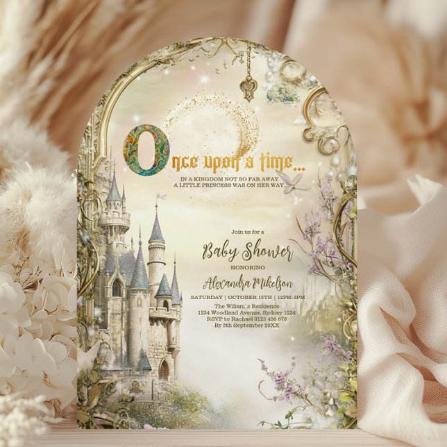 Invitación Once Upon a Time Princess Castle Baby Shower (Subido por el creador)