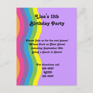 Invitación Onda arco iris