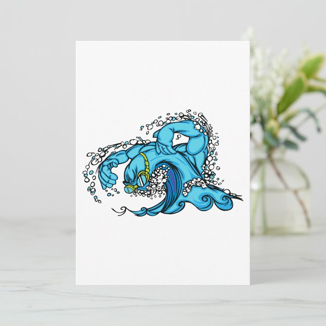 Invitación Onda De Natación (Subido por el creador)