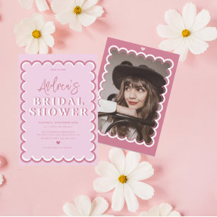 Invitación Onda retro   Whimsical Bridal Shower