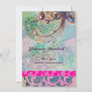 Invitación ONDAS , brillantes brillantes de color amarillo am