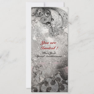Invitación Ondas dorado brillante metálico negro blanco deste