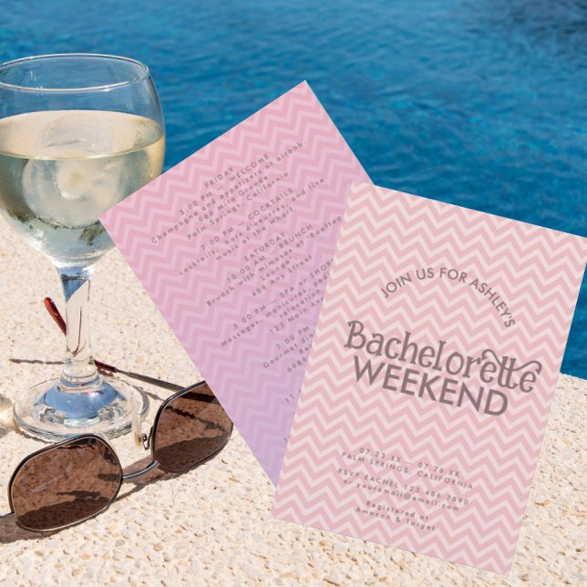 Invitación Ondas retro | Bachelorette Weekend (Subido por el creador)