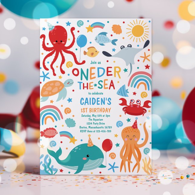 Invitación "Onder The Sea Creations" Fiesta de cumpleaños (Subido por el creador)