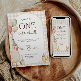 Invitación One Cute Chick Birthday This Chick is One