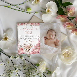 Invitación One-deer-ful Photo Thank You Card