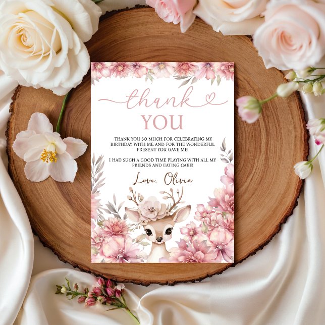 Invitación One-deer-ful Thank You Card (Subido por el creador)