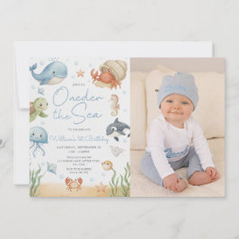 Invitación One-der The Sea 1st Birthday Under The Sea Photo