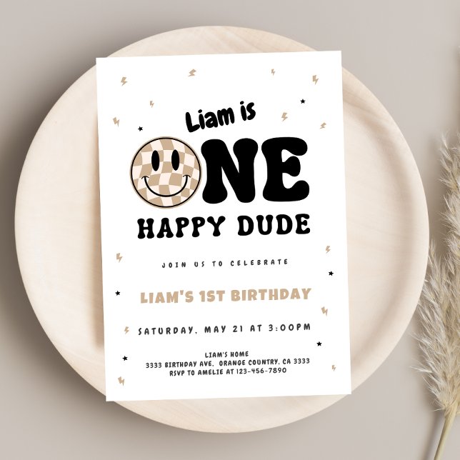 Invitación One Happy Dude (Subido por el creador)