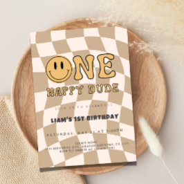 INVITACIÓN ONE HAPPY DUDE BIRTHDAY