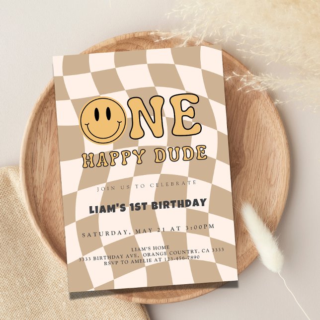 INVITACIÓN ONE HAPPY DUDE BIRTHDAY (Subido por el creador)