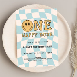 INVITACIÓN ONE HAPPY DUDE BIRTHDAY