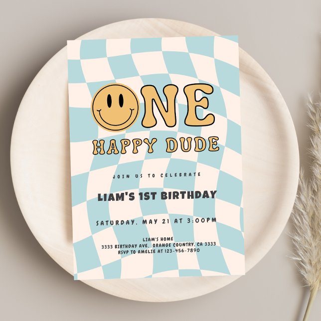 INVITACIÓN ONE HAPPY DUDE BIRTHDAY (Subido por el creador)