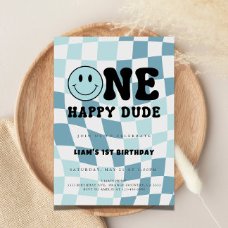 Invitación One happy Dude Invitation