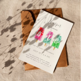 Invitación One Popsicle First Birday Party