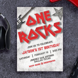 Invitación One Rocks - 1er cumpleaños