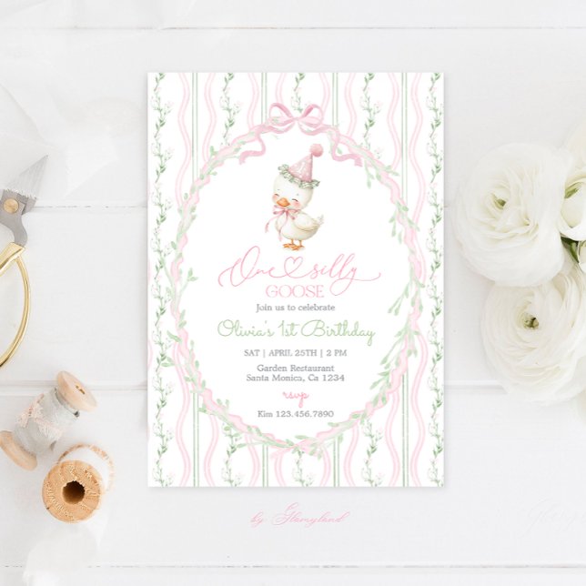 Invitación One Silly Goose 1st Birthday (Subido por el creador)