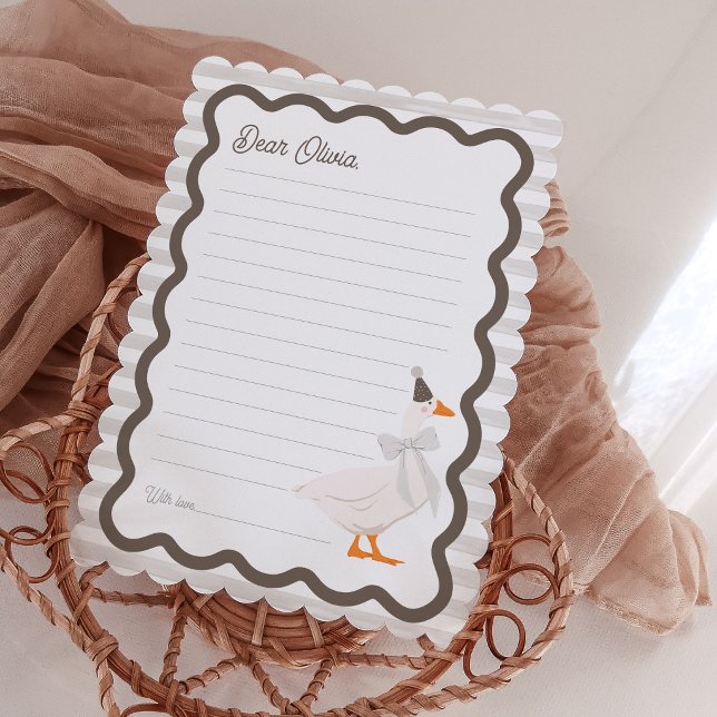 Invitación One Silly Goose 1st Birthday Time Capsule Cards (Subido por el creador)