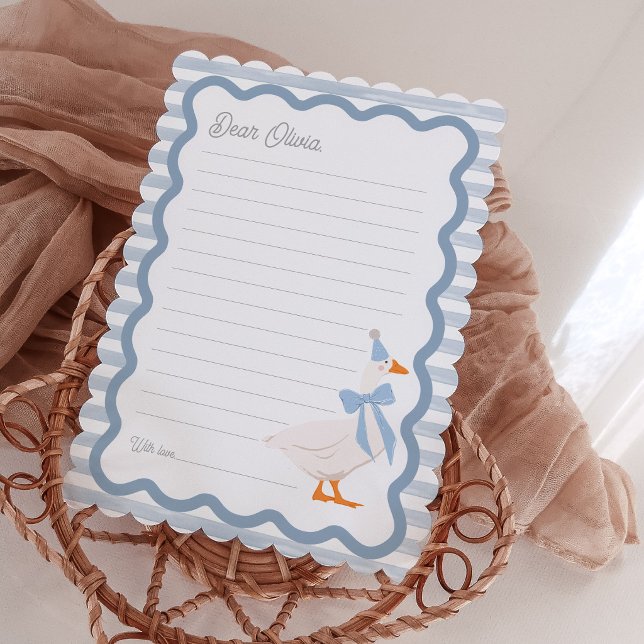 Invitación One Silly Goose 1st Birthday Time Capsule Cards (Subido por el creador)