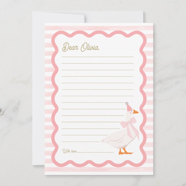 Invitación One Silly Goose 1st Birthday Time Capsule Cards (Anverso)
