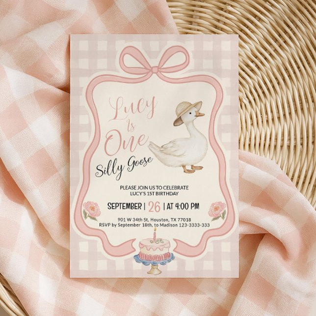 Invitación One Silly Goose Birthday Invitation (Subido por el creador)