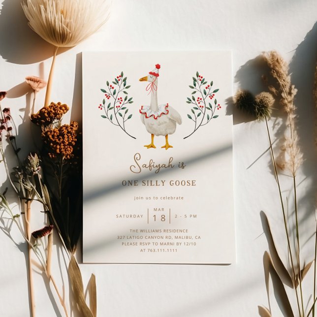 Invitación One Silly Goose First Birday Party (Subido por el creador)