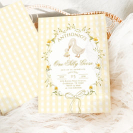 Invitación One Silly Goose Gender neutral  1st Birthday
