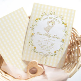 Invitación One Silly Goose Gender neutral  1st Birthday