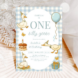 Invitación One Silly Goose Girl 1st Birthday Party Invitation