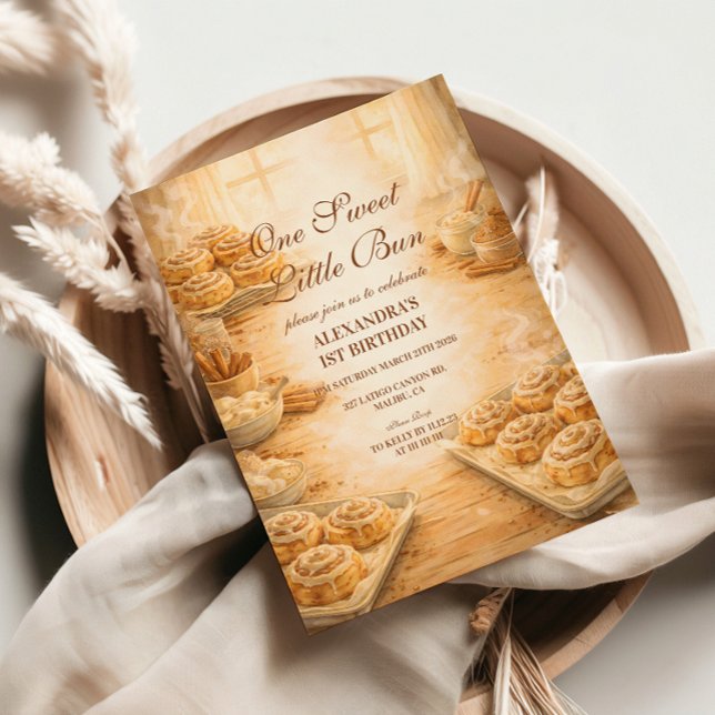 Invitación One Sweet Little Bun First Birthday (Subido por el creador)