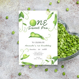 Invitación One Sweet Pea First Birthday Party