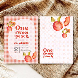 Invitación One Sweet Peach 1st Birthday Invitation | Girl