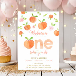 Invitación One Sweet Peach First Birthday