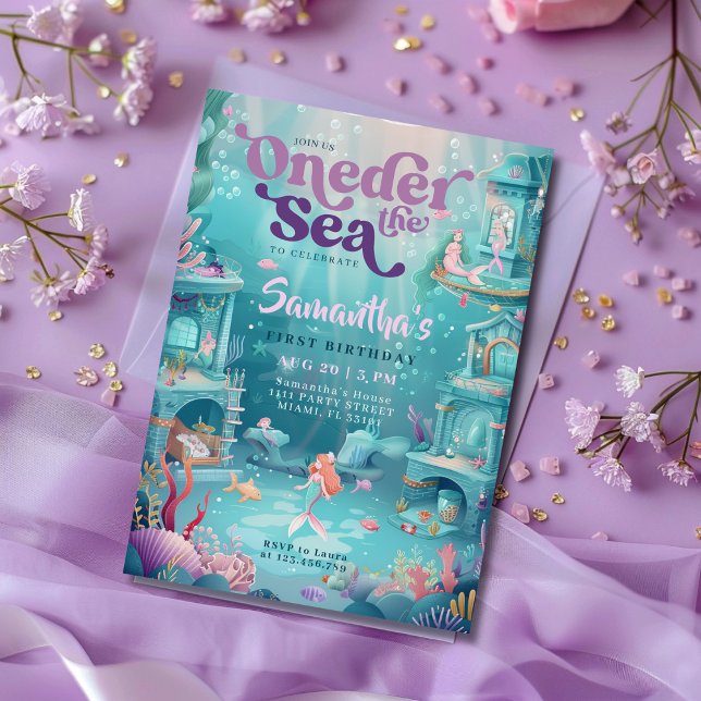 Invitación Oneder El Mar | Cumpleaños De Un Der En El Mar (Subido por el creador)
