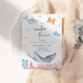 Invitación ONEder The Sea 1er cumpleaños Fiesta