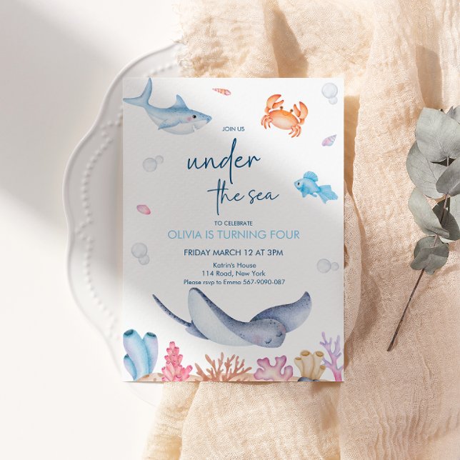 Invitación ONEder The Sea 1er cumpleaños Fiesta (Subido por el creador)