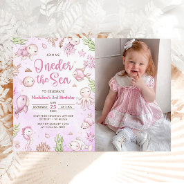 Invitación Oneder The Sea 1st Birthday Under the Sea Photo