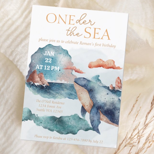 Invitación Oneder The Sea Blue Whale (Subido por el creador)