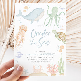 Invitación Oneder The Sea First Birthday Under the Sea