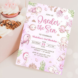 Invitación Oneder The Sea First Birthday Under the Sea